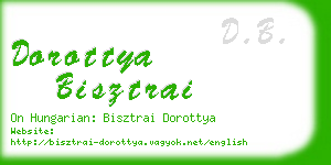 dorottya bisztrai business card